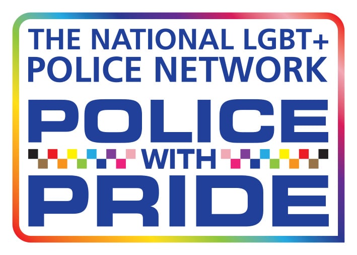 Logo Rhwydwaith LGBT+ Cenedlaethol yr Heddlu